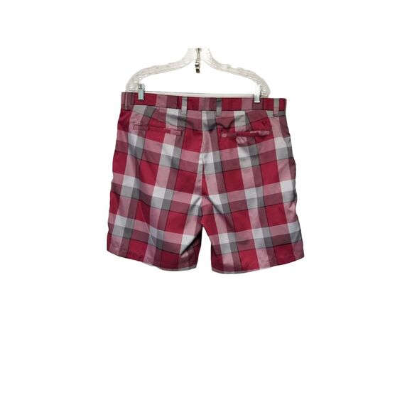 Callaway Men's Golf Performance Red/Gray Shorts Plaid Flat Front Size 40 - Picture 2 of 6